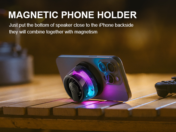 Amazon.com: Edifier Magnetic Bluetooth Speaker for Phone & Anything Metal -  2 in 1 iPhone Stand with RGB & Strong Magnet - Gift Ideas : Electronics