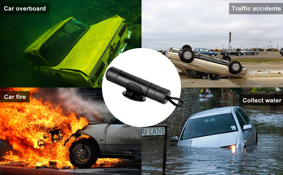 OHUM 2Pack Window Breaker Seatbelt Cutter, Car Safehammer