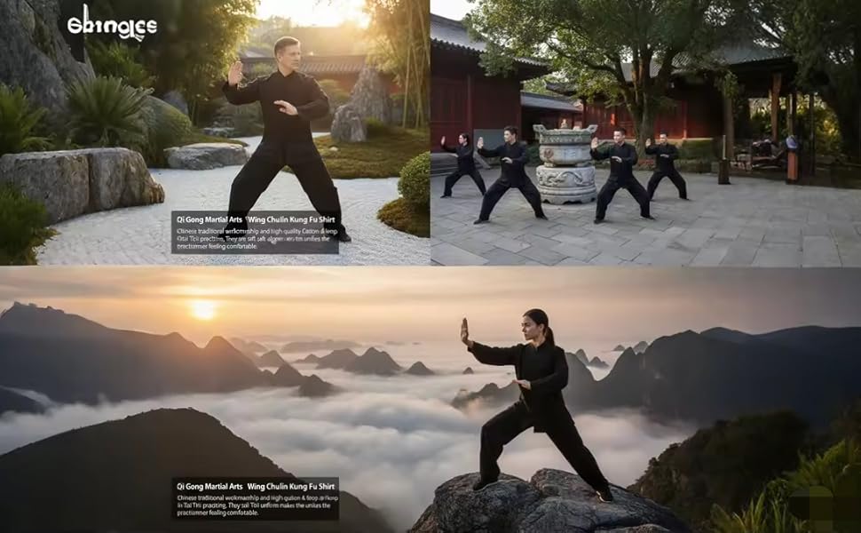 Qi Gong Martial Arts Wing Chun Shaolin Kung Fu Shirt