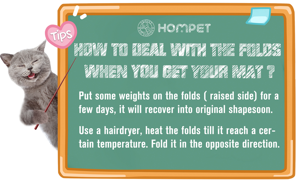 Hompet Durable Cat Litter Box Mat for floor, Extended Blank