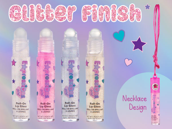 roll on lip gloss necklace sets