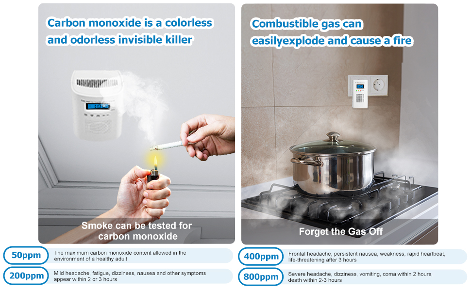 Gas Detector and Carbon Monoxide 2 in 1