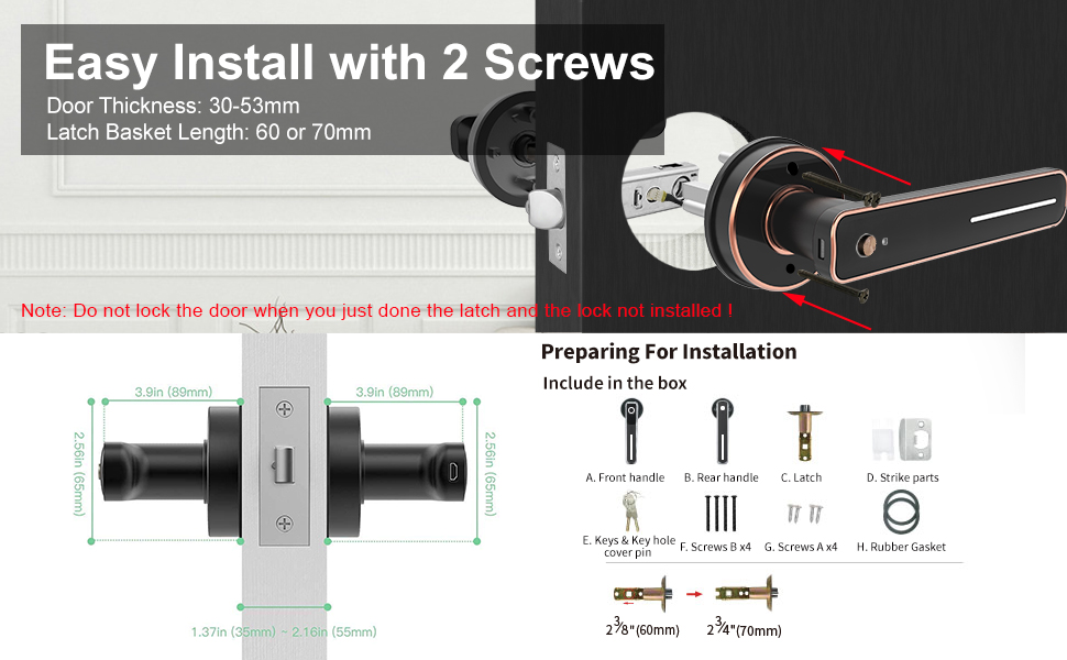 Fingerprint Door Lock B201