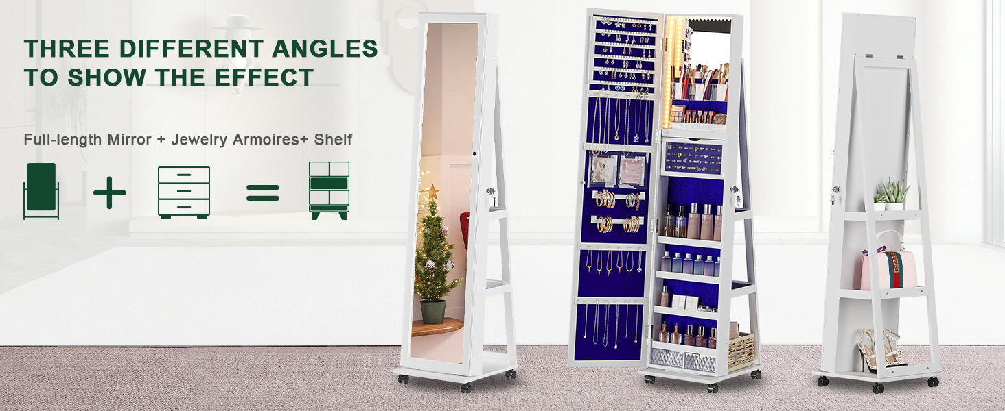 jewelry cabinet armoire with mirror