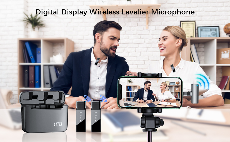 Shenzhi Tech Wireless Lavalier Microphone for iPhone iPad USB C