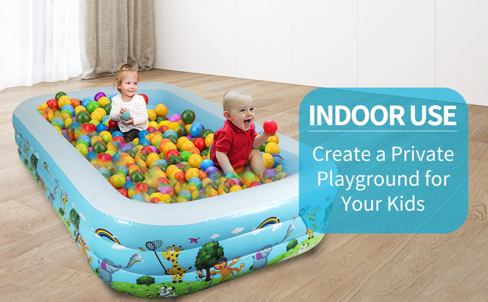 Padding Pool,JBSON Pool Inflatable 260x175x60cm Inflatable Swimming