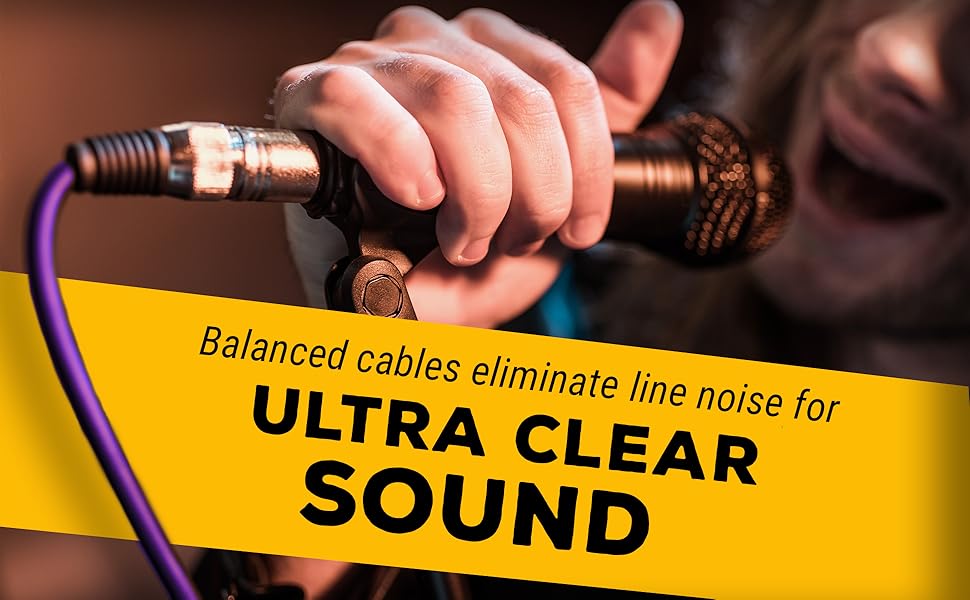 Balanced cables eliminate line noise for ultra clear sound