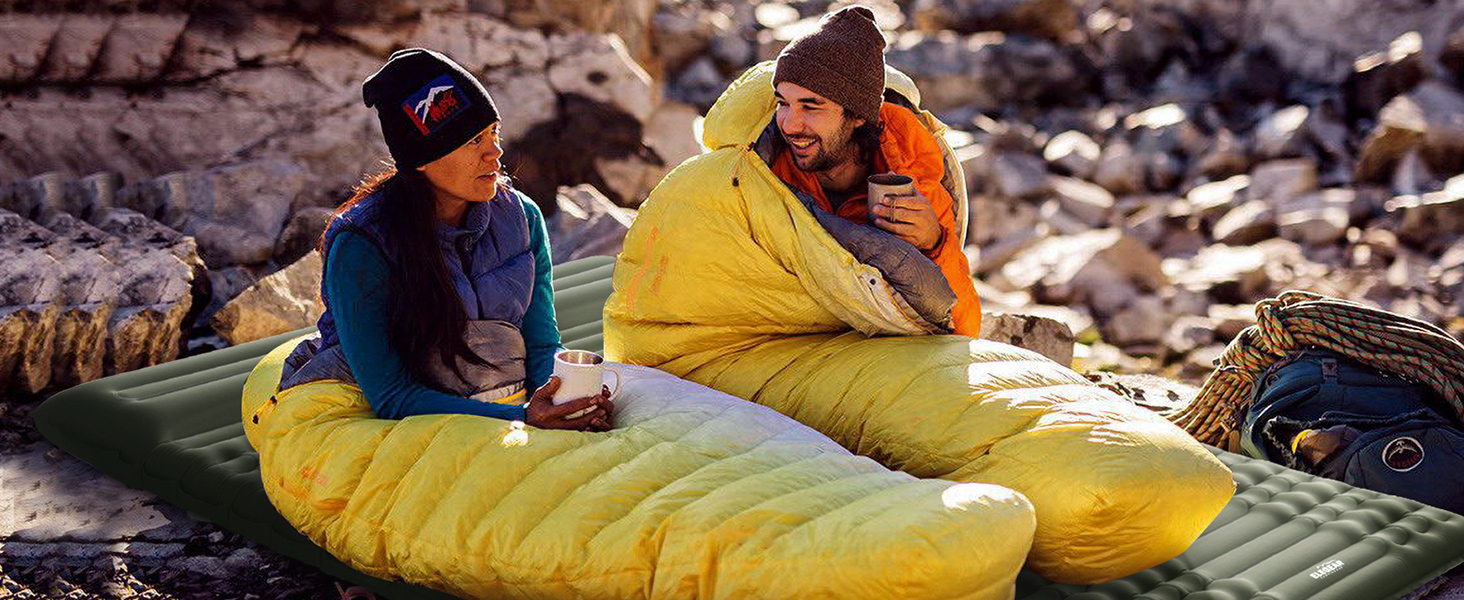 Camping Sleeping PadElegear 4" UltraThick Double SelfInflating Mattress Camping Waterproof