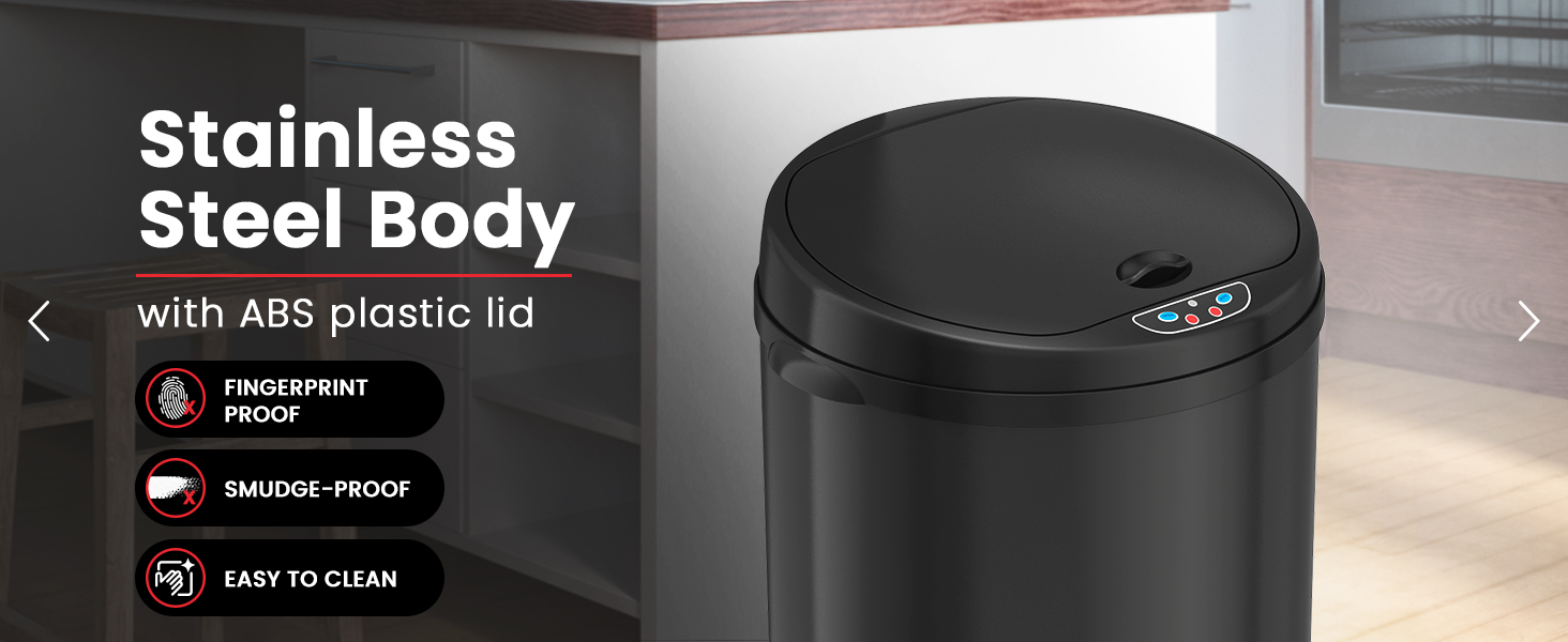 Stainless Steel Body with ABS Plastic lid