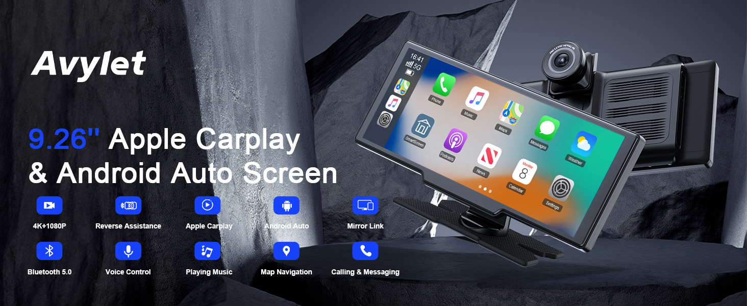 9.26" Apple Carplay &amp; Android Auto Screen