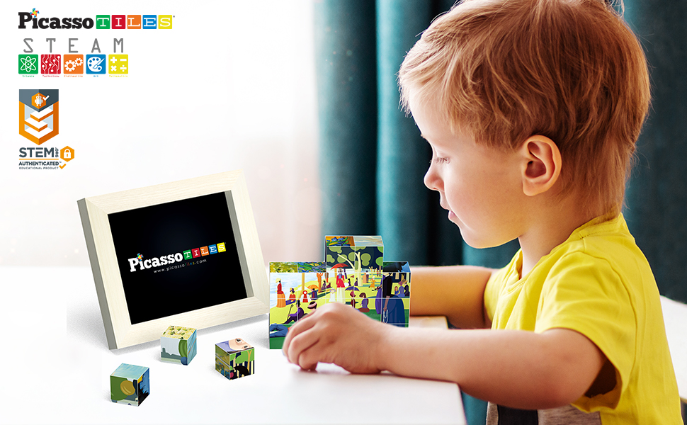 Amazon.com: PicassoTiles 1” Magnetic Puzzle Building Cubes