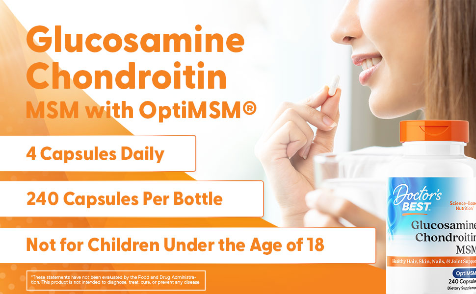 Amazon.com: Doctor's Best Glucosamine Chondroitin Msm with OptiMSM ...
