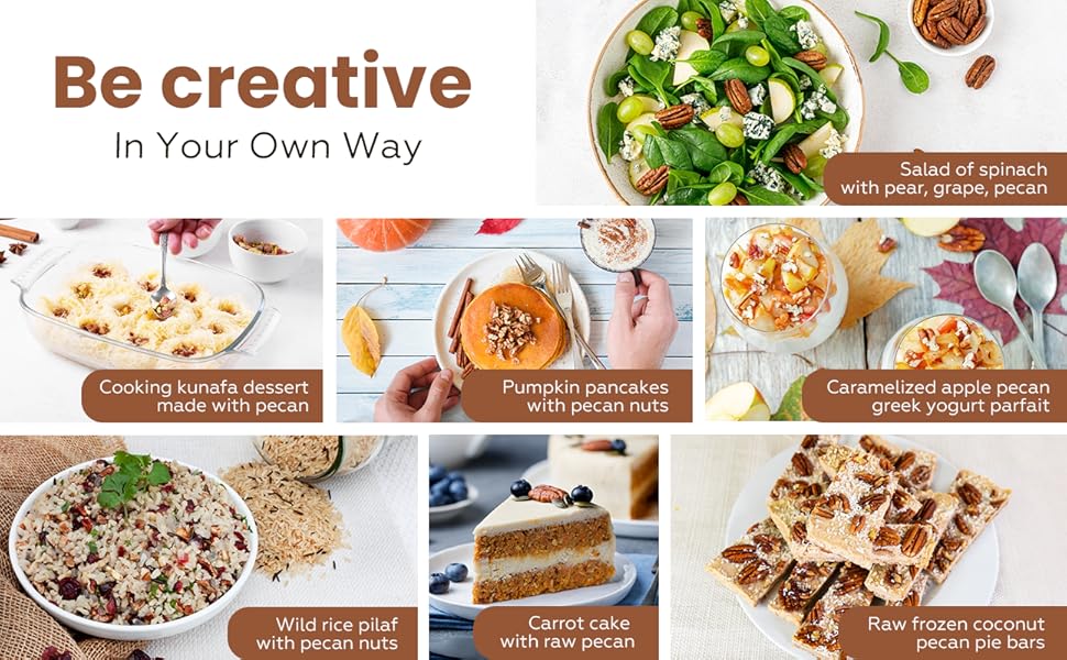 Zeina Raw Pecan Nut Halves Ideal for Healthy Snacks and Baking in Resealable Zip pack (750g