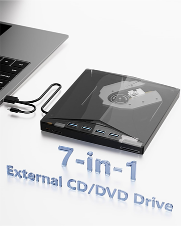 7-in-1 External DVD Drive