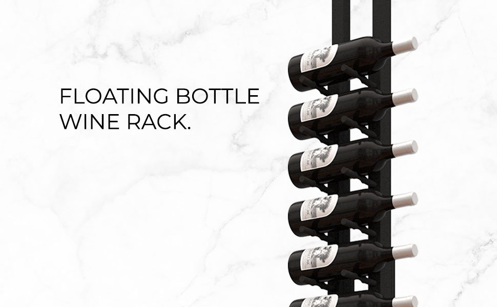 Use this wine rack to create a floating bottle wine rack display.