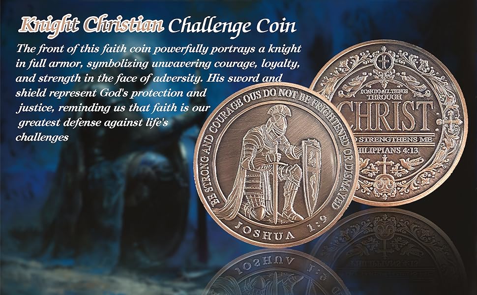 Knight Sword Christian Challenge Coin