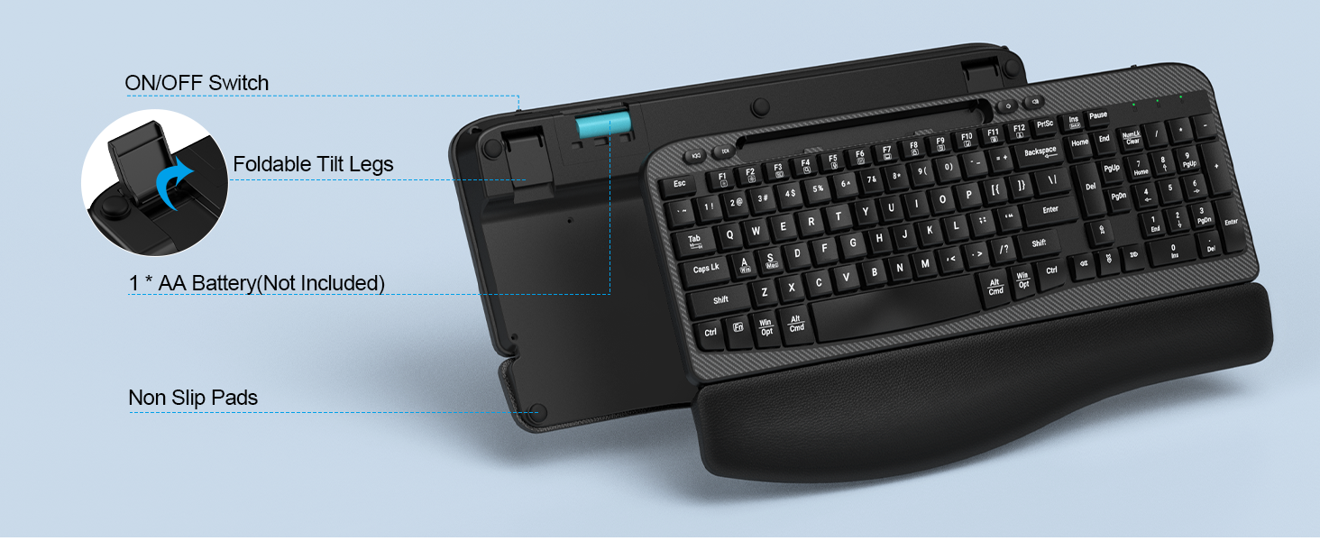 keyboard with wrist rest