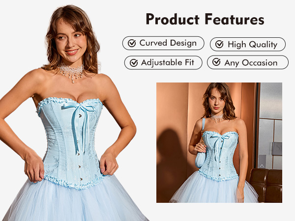Amazon.com: SZIVYSHI Corset Tops for Women, Bustier