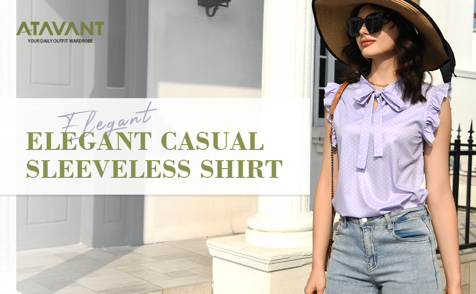 v neck top for women, Polka Dot Bow Tie Blouse