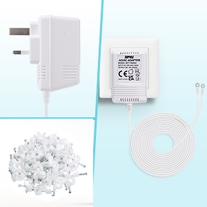 Nest Power Connector Doorbell Transformer, 24V/500mA Supply Power Adapter With Doorbell Screwdriver Compatible With Ring Video Doorbell 8m 315 Long Cable White 1175617272 Doorbell Wire