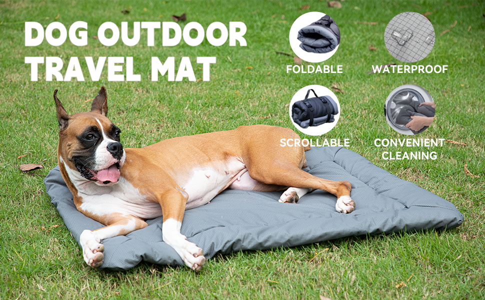ZQOZQO Waterproof Outdoor Dog Bed, Portable Camping Travel