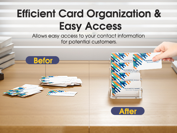 MaxGear Acrylic Business Card Holder, 320 Cards Capacity, 4 Pocket, 2 Pack