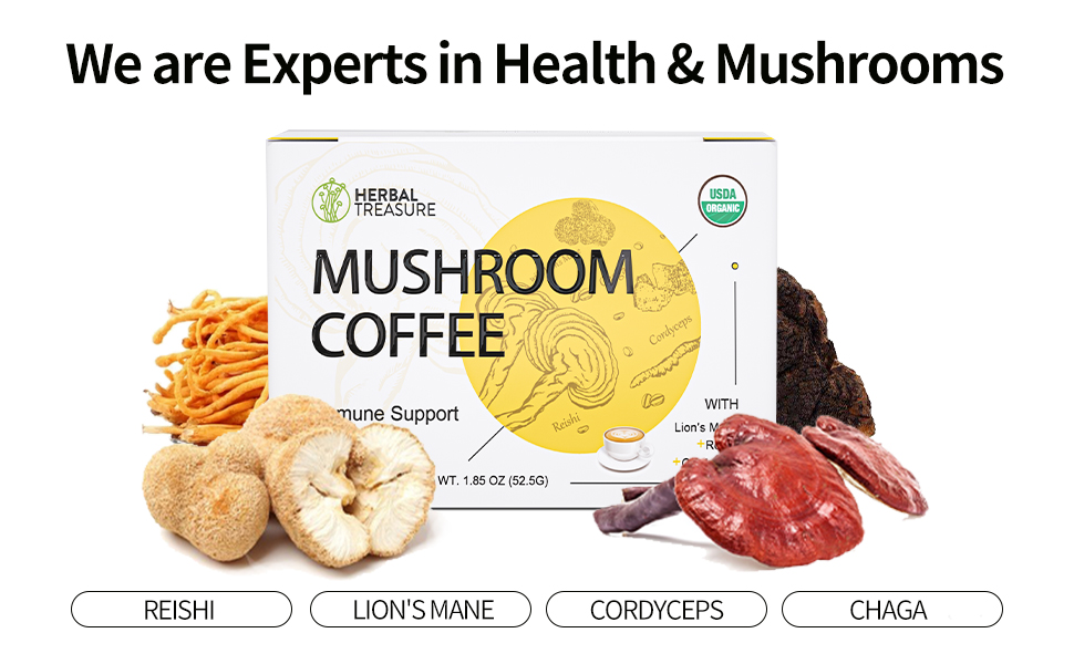 WL Herbal Treasure Instant Mushroom Coffee Organic