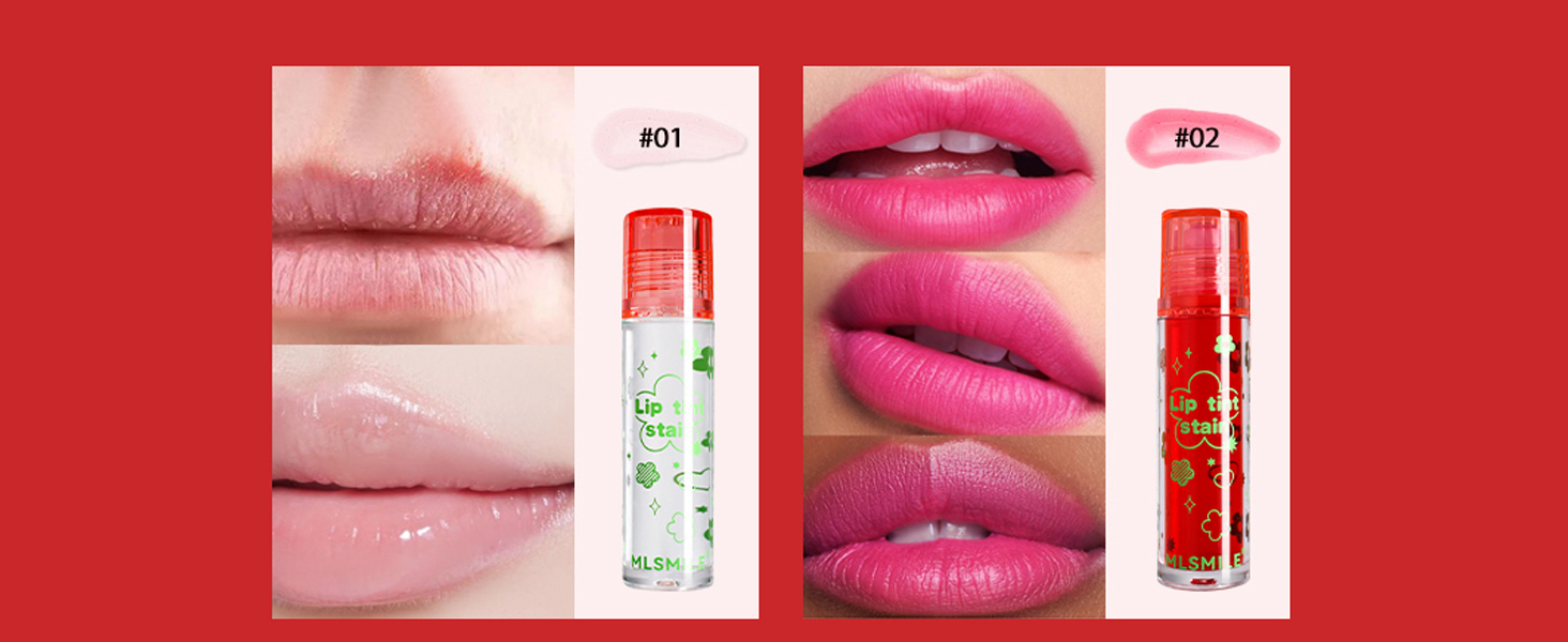  Long Lasting Gloss Lip Tint Stain Colors Fruit Juice Lip Tint Stain waterproof Glaze Cheek Tint