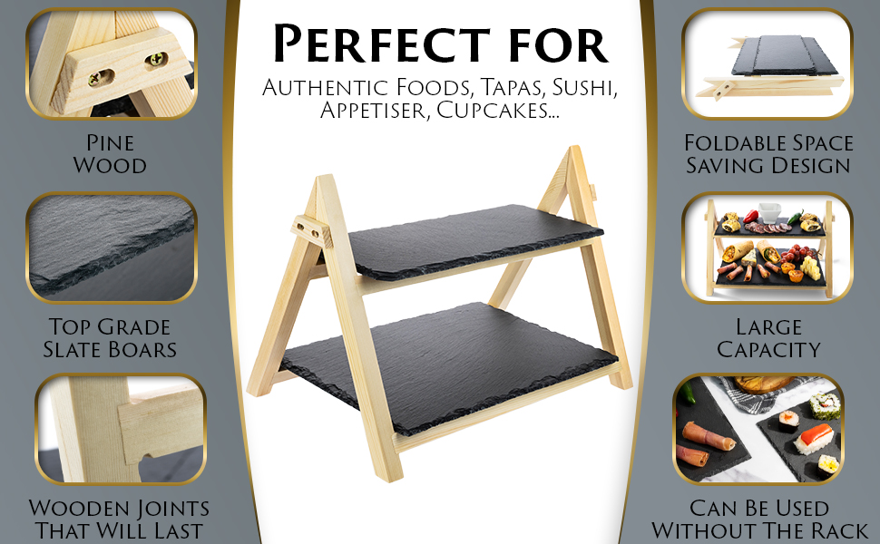 2 Tier Slate Rack
