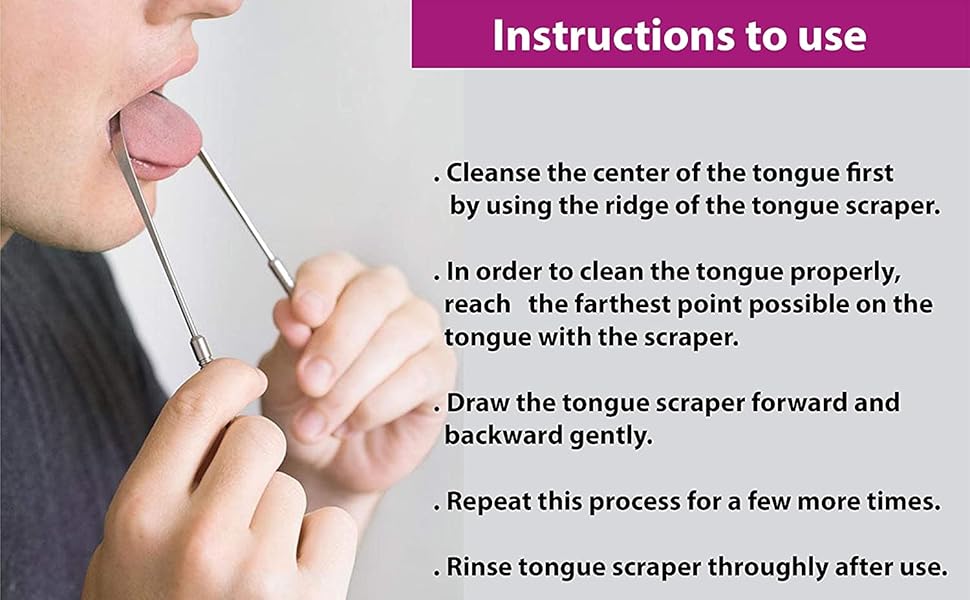 Wonder Care Stainless Steel Tongue Scraper/Cleaner