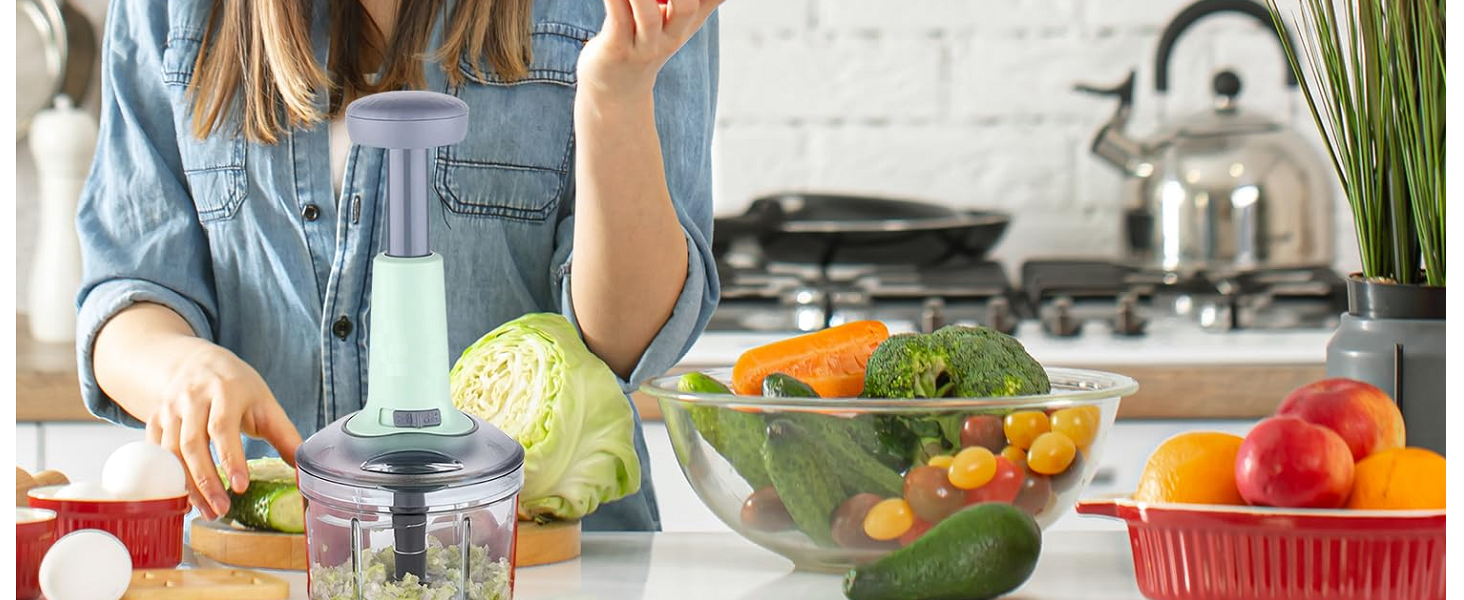Push Chopper,Vegetable and Fruit Slicer