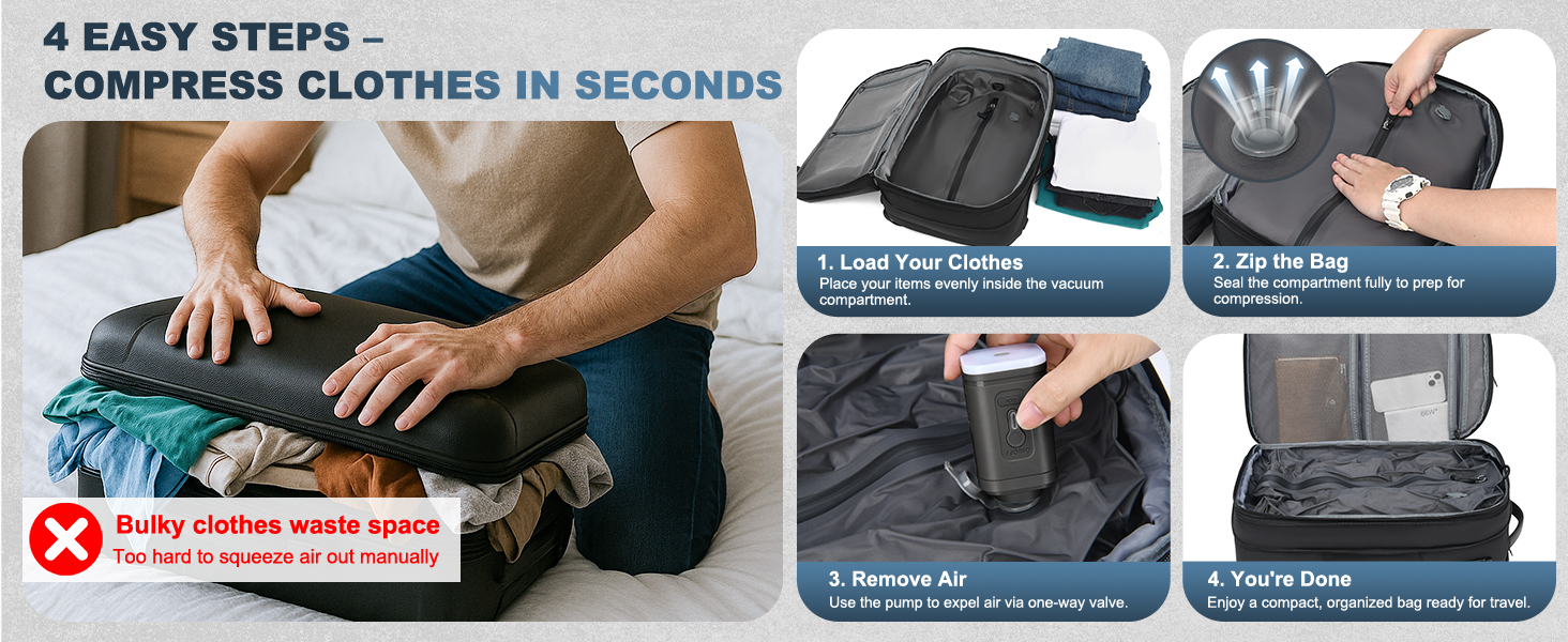 vacuum backpack travel