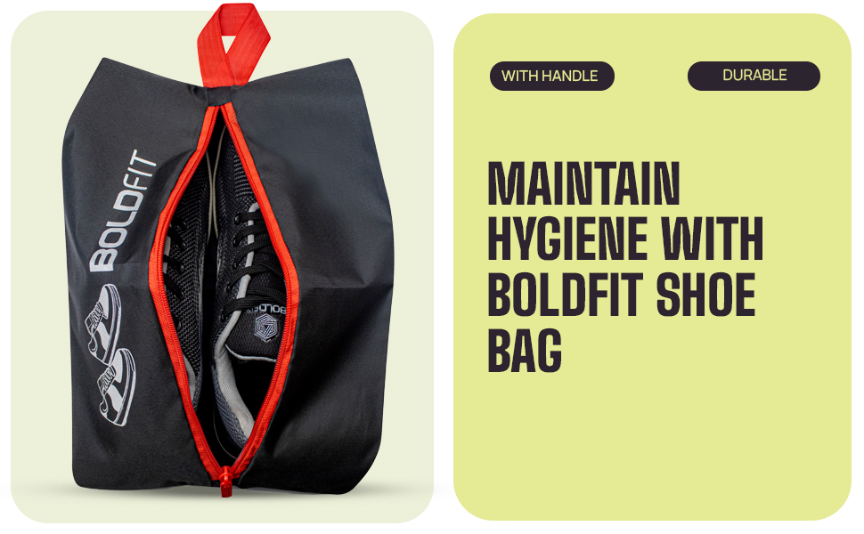 Boldfit Shoe Bag for Shoe with Zipper Organizer in Travelling Portable Shoe Cover for Dustproof