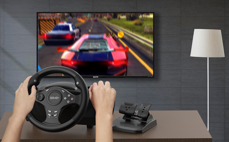 DOYO Gaming Steering Wheel, Xbox Steering Wheel and Pedals, 270° PC
