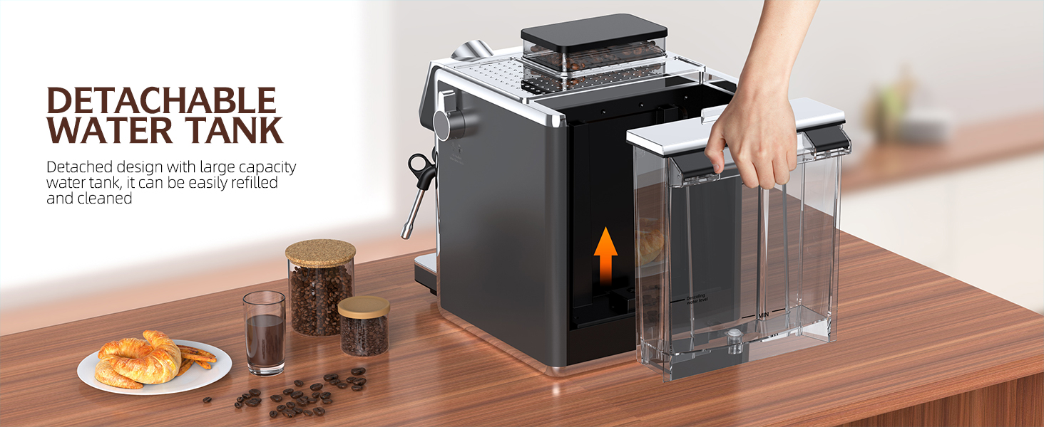 coffee maker with DETACHABLE WATER TANK