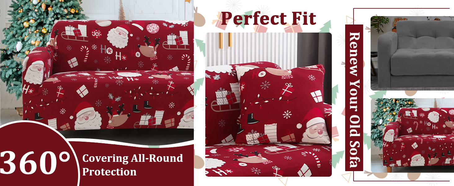 christmas couch cover
