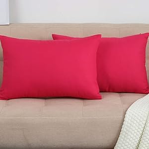 TangDepot Handmade Decorative Solid 100% Cotton Canvas Throw Pillow Covers 