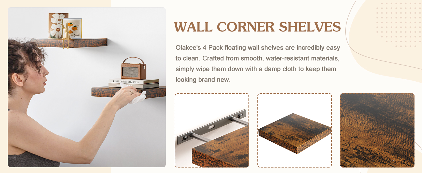 corner floating shelf