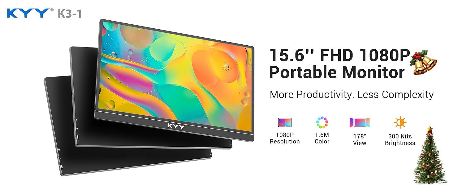 KYY K3-1 BLACK Portable Monitor