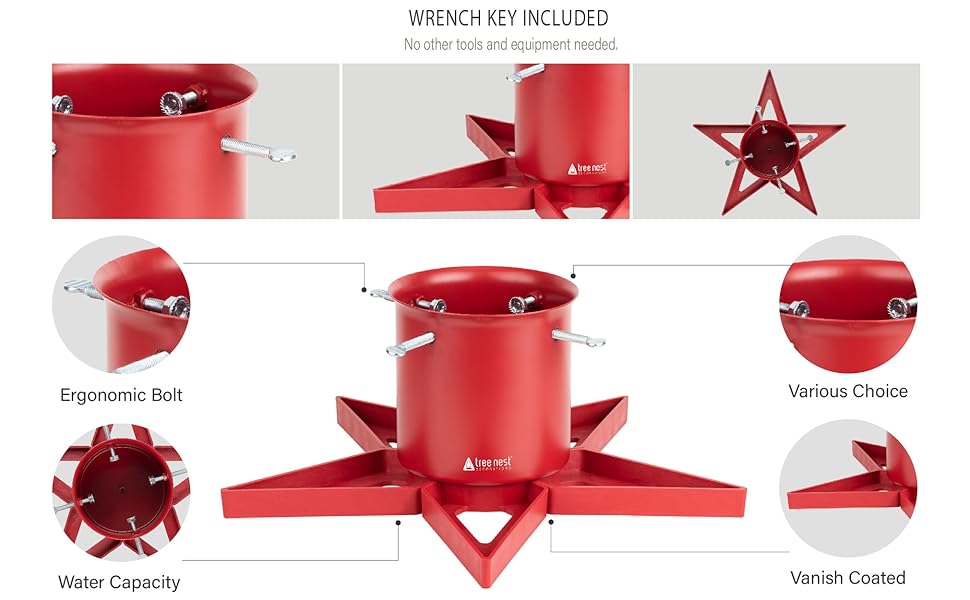 Christmas Tree Stand Base for Real Trees Up to 6ft Xmas