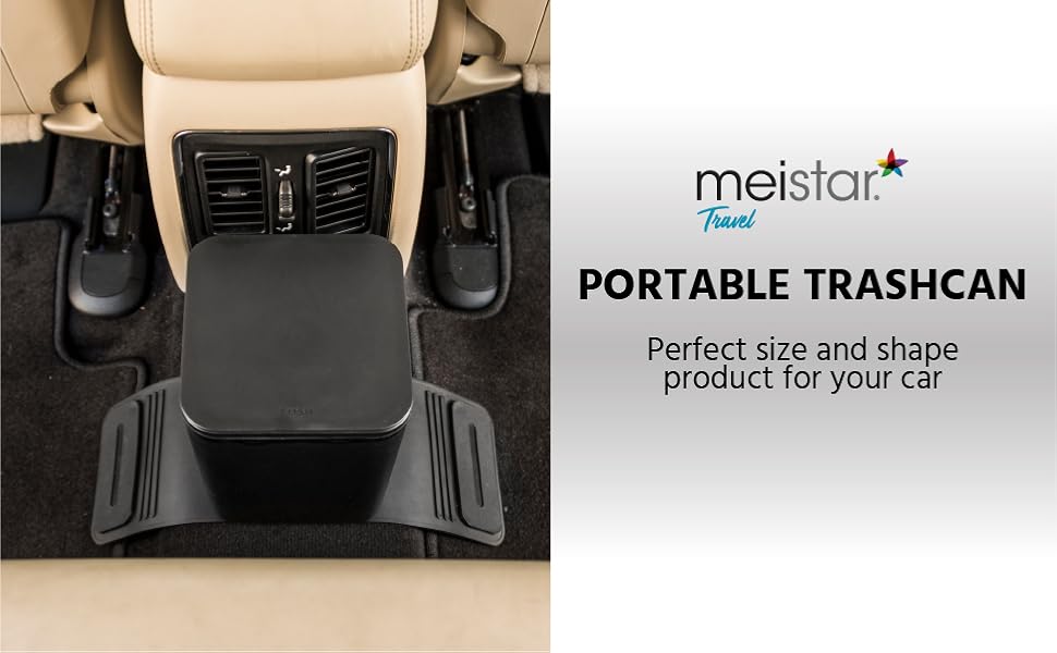 Meistar Plastic Car Trash Can, Car Trash Can with Lid