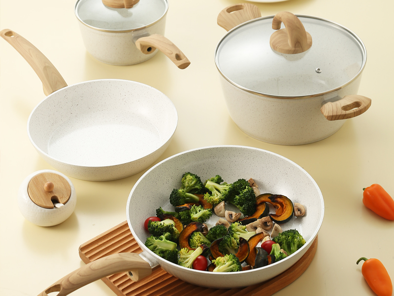 Vkoocy Nonstick Kitchen Cookware Set, Pots and Pans Set Healthy