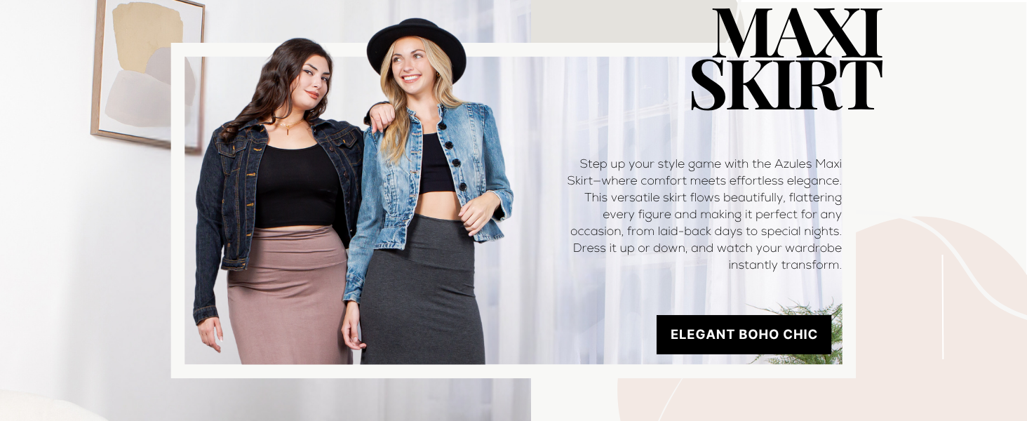 long skirt for women flowy fold over maxi skirt boho elegant style casual wear