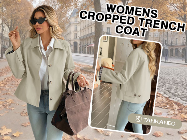 ジャケット・アウター 5way trench coat VTG FLEET STREET Trench Coat/Jacket Button-up Grayish Green