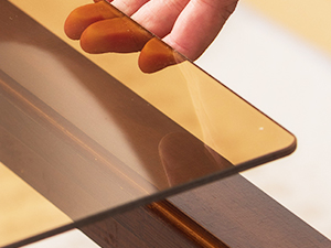 Details of the Glass Part of the Coffee Table