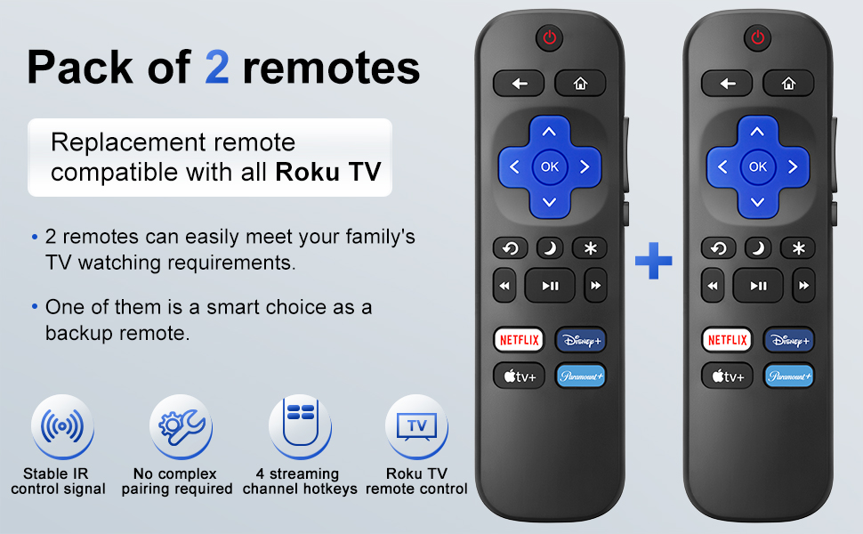 for roku tv remote control replacement, for roku replacement remote, , tcl roku tv remote