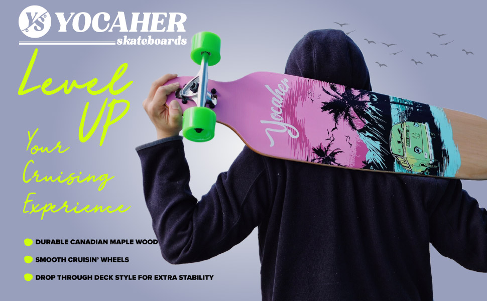 Amazon.com : New Graphics Drop Through Complete Longboard