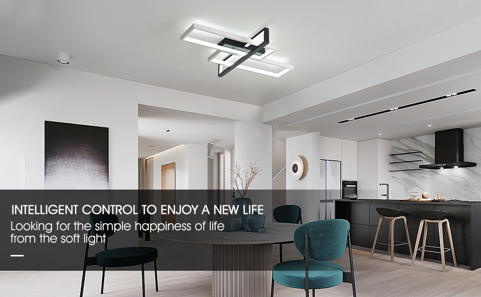 GHiycotdl LED Ceiling Light, Rectangular, 3000 K 6000 K, Dimmable