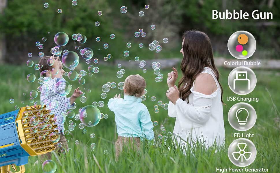 Bubble Machine Gun Upgraded 69 Holes Big Bubble Gun with