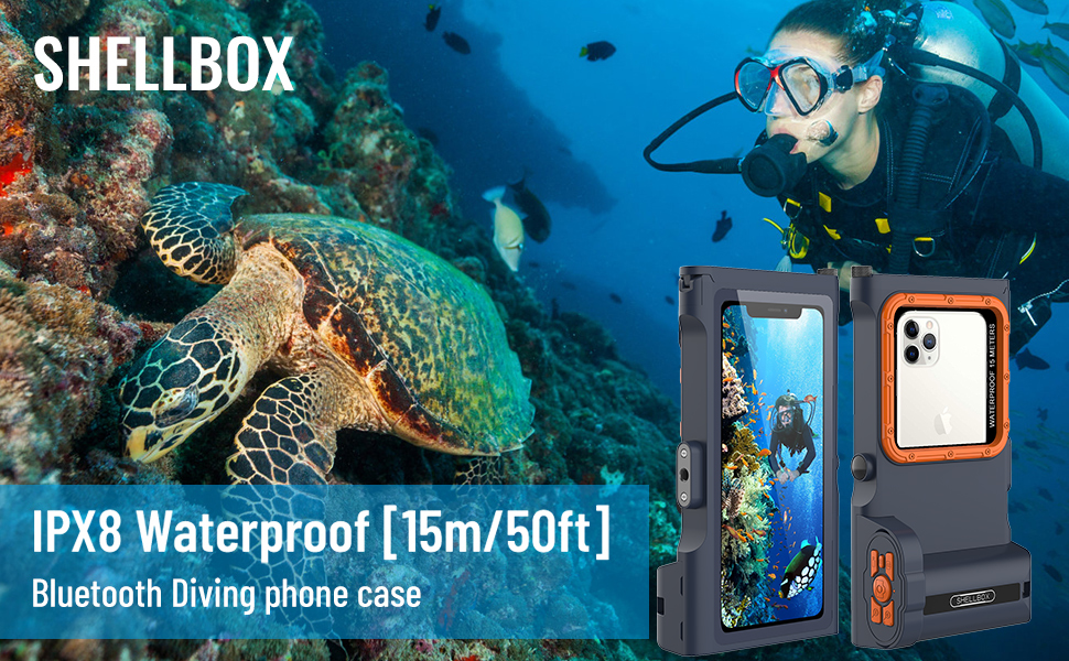 ShellBox IPX8 Waterproof Bluetooth Smartphone Pouch Waterproof